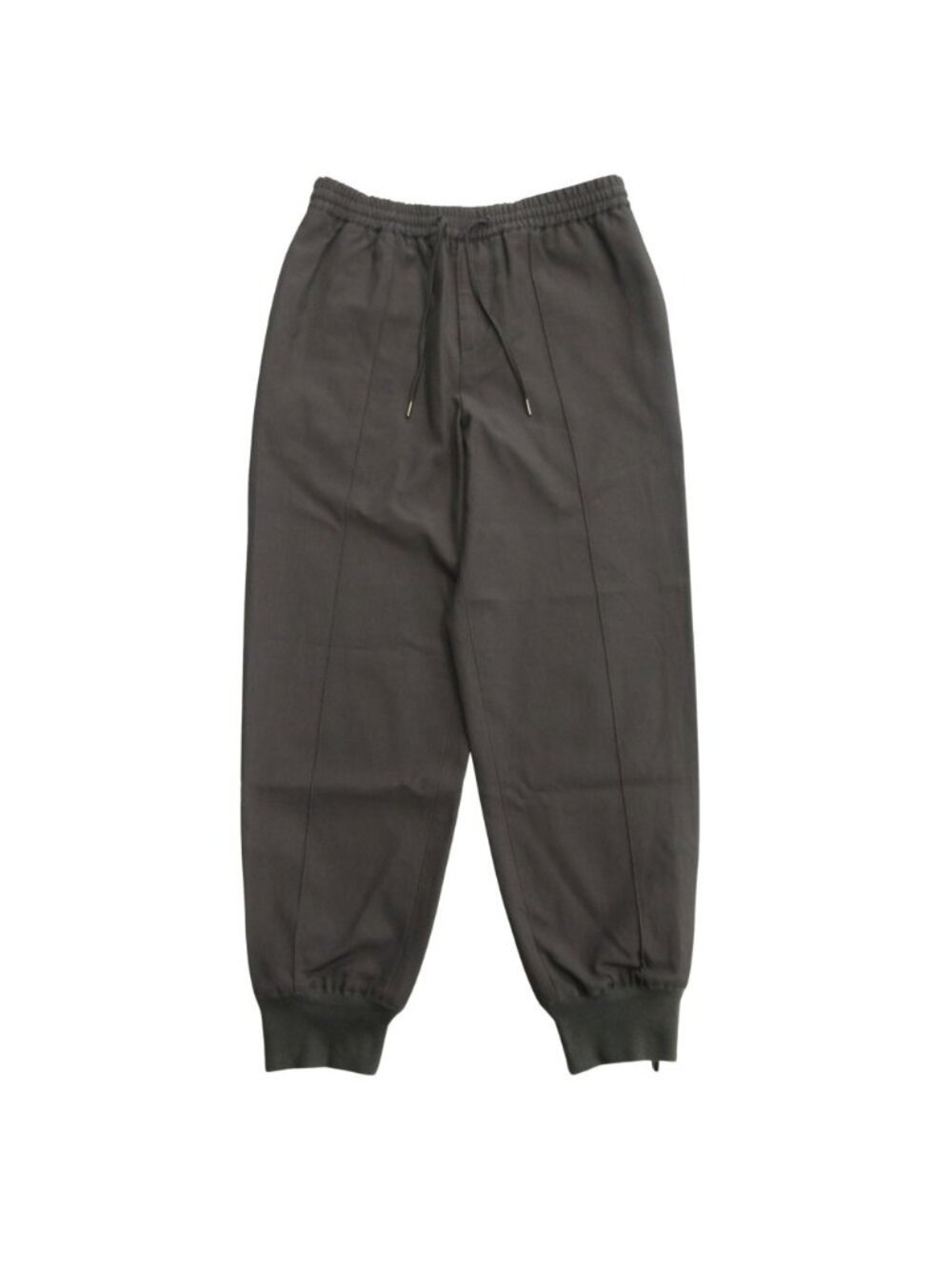Hermes Joggers Pants Trousers Easy Hem Zip Criss Stitch 38 Gray